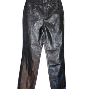 Good American Black Eel Pants Size 6